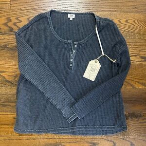 New NWT True Craft Waffle Shirt Button Down Gray Small